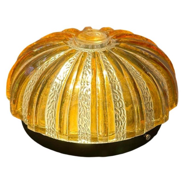 Metal Ceiling Lamp with Pressed Glass For Sale - Image 7 of 7