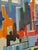 Sky Blue Vintage Abstract Expressionist Impasto Painting For Sale - Image 8 of 10