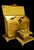Late 19th Century Ornate French Repousse Gilt Bronze Letterbox Inkstand For Sale - Image 11 of 12