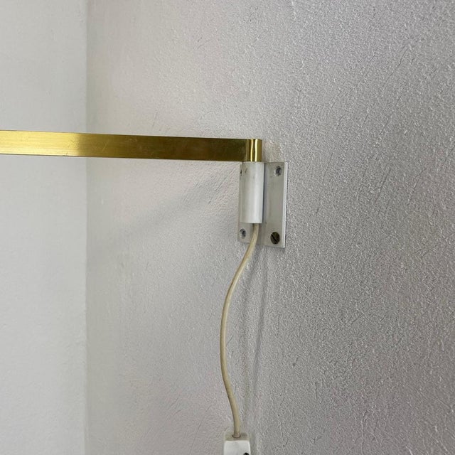 Minimalist Swing Arm Brass Wall Light in the style of Stilnovo, Italy, 1960s For Sale - Image 15 of 18