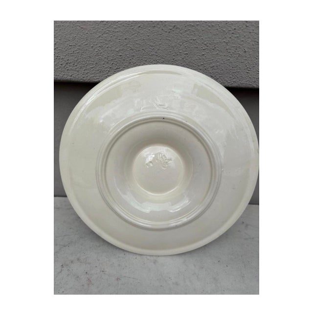 Late 19th Century 19th Century Majolica Oyster Flowers Plate Longchamp For Sale - Image 5 of 5