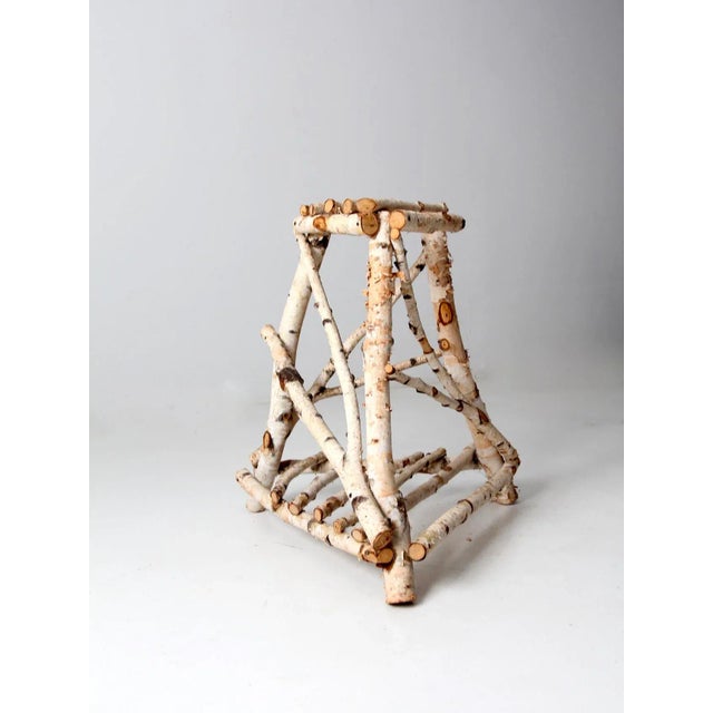 Wood Vintage Birch Bark Table For Sale - Image 7 of 12