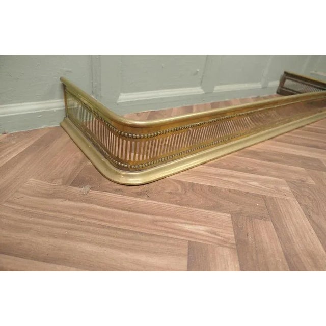 Long Pierced Brass Fender, 19th Century For Sale - Image 4 of 7
