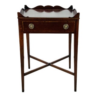 Vintage Mahogany Regency Style Galleried Top Side Hall Table For Sale