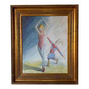 1980’s Jerry F. Stone “Velvet Dancer” Oil on Canvas Painting, Framed