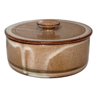 Modernist Studio Ceramic Art Pot with Lid by Helma Klett, Germany, 1960s For Sale