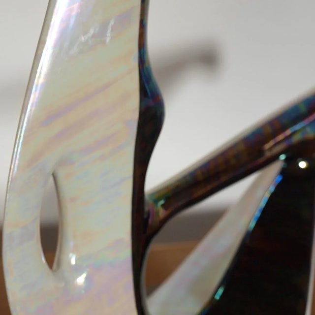 Ceramic Vintage Iridescent Ceramic Lamp from Verceram For Sale - Image 7 of 18