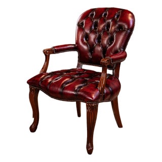 Luxury Tufted Leather Executive Chair – Handcrafted, Timeless Elegance For Sale