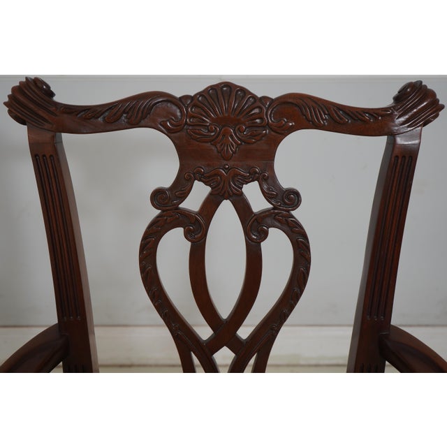 Set of 8 Councill Mahogany Chippendale Dining Chairs For Sale - Image 9 of 18