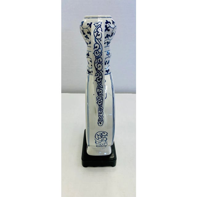 Chinoiserie Blue and White Dragon Vase Handles For Sale - Image 4 of 8
