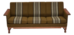 Danish 3-Seater Sofa in Furniture Wool and Oak Wood, 1970s