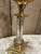 Vintage Tall Double Bulb Gold and Glass Lamp For Sale In Atlanta - Image 6 of 7