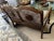 Antique English Oak Medallion Cane Back Bench Settee For Sale In Palm Springs - Image 6 of 12