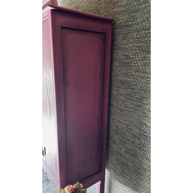 Vintage Custom-Painted Petite Hutch in a beautiful Dusty Rose Pink .Add a touch of romantic, old-world charm to your space...