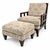 Berman Rosetti Organic Modern Carved Walnut Club Chair W/ Ottoman Att Berman Rosetti For Sale - Image 4 of 5