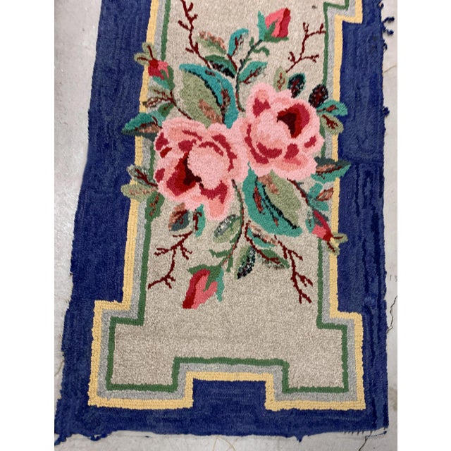 1920s, Handmade Antique American Hooked Rug 2' X 3.8' For Sale - Image 4 of 7