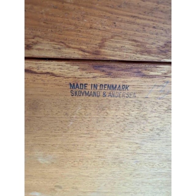 Wood Vintage Danish Teak Round Dining Table by Skovmand & Andersen MCM 1960s For Sale - Image 7 of 10