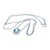 Silver Tiffany & Co. Platinum Soleste Aquamarine & Diamond Necklace 1.00ct 3.88g For Sale - Image 8 of 12
