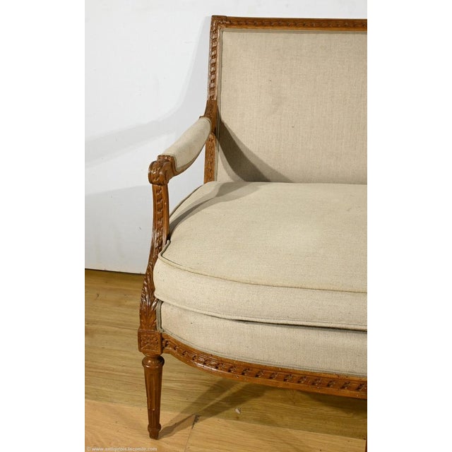 Early 19th Century Louis XVI Stained Beech Bench For Sale - Image 4 of 18