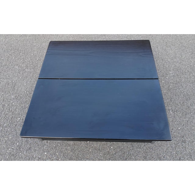 Vintage Italian Chrome and Black Ebonised Wooden Coffee Table with Hidden Bar, 1970s For Sale - Image 13 of 18