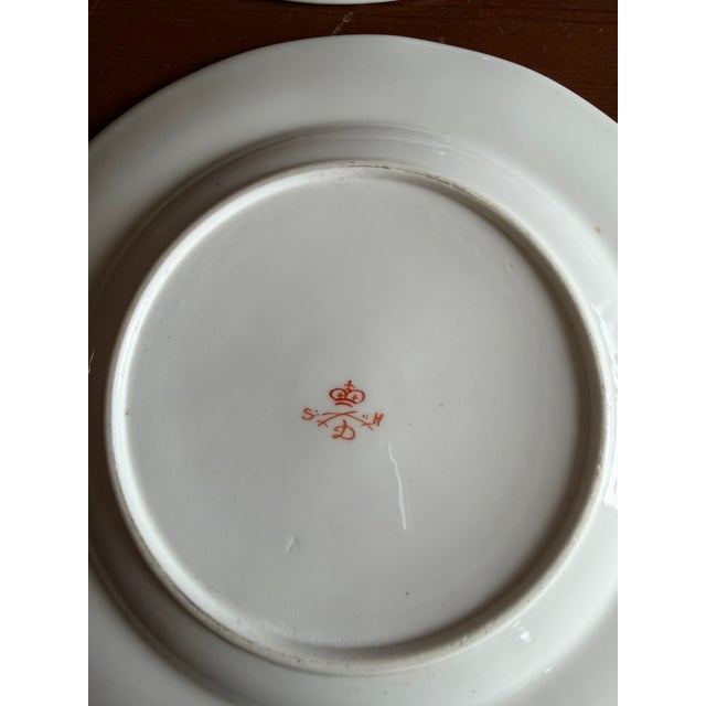 A Super Fine Set of 6 Royal Crown Derby Imari Pattern Dessert Plates by Stevenson & Hancock, Circa 1860's For Sale - Image 13 of 17