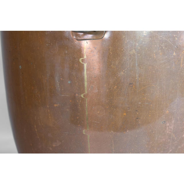 1900 - 1909 Large Copper Cauldron, 1900 For Sale - Image 5 of 7