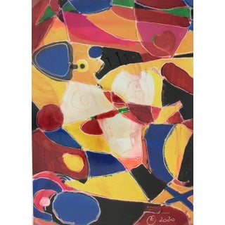 Abstract Modern “Vitrales” – Signed F, 2020 For Sale