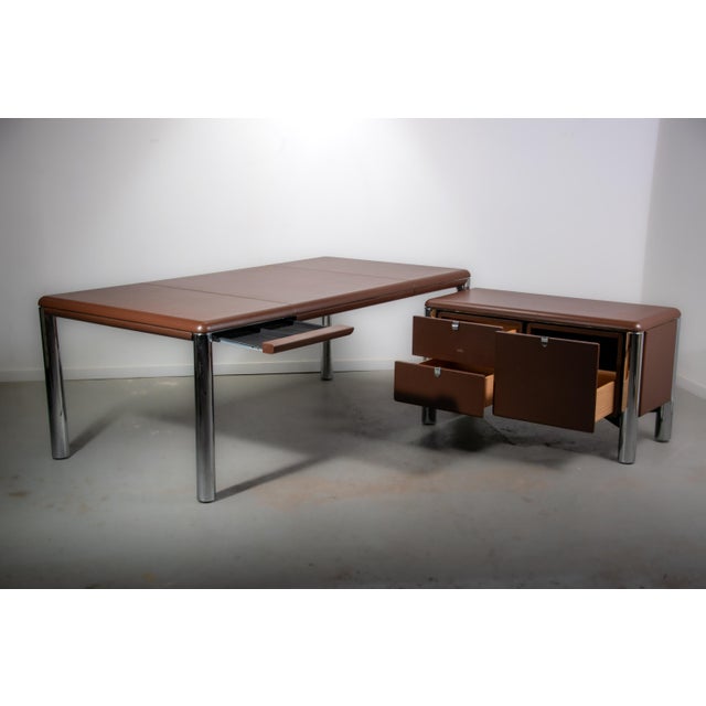 No. 3055D Table Desk and No. 3076 Credenza from KnollStudio, 1988 For Sale - Image 16 of 18