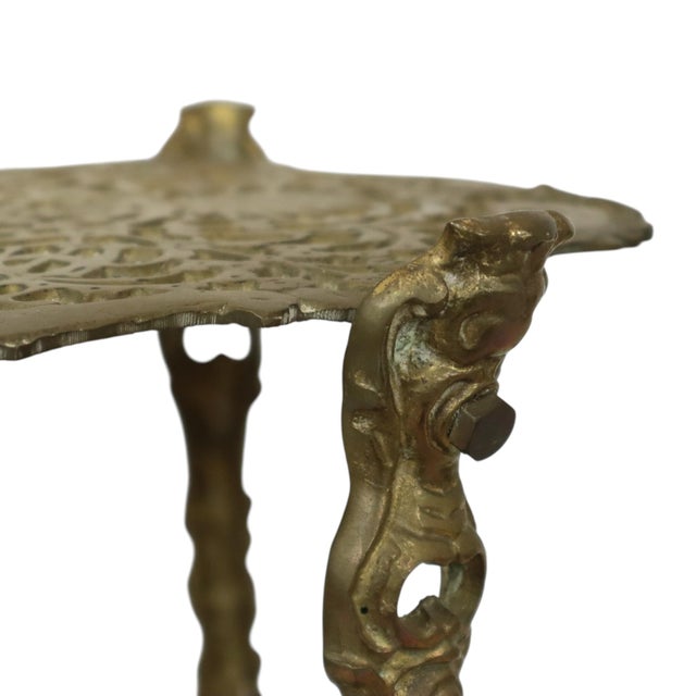 Art Nouveau Style French Brass Plant Table, 1920s For Sale - Image 10 of 15