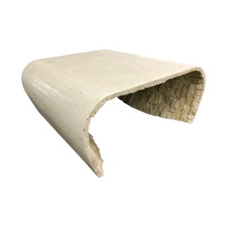 1980s Travertine and Tessellated Stone Coffee Table For Sale