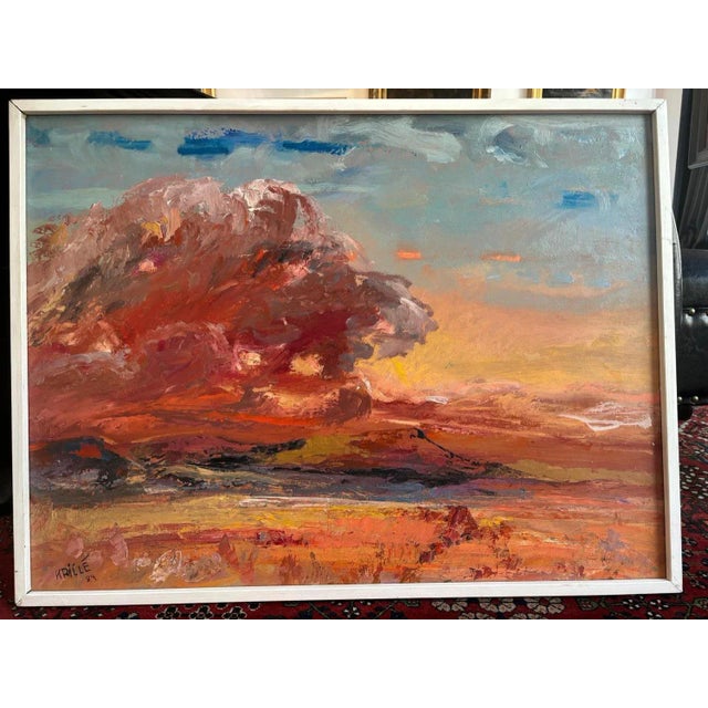 Oil on wood sold with frame Total size with frame 61x81 cm Jean Krillé is a Swiss artist from Geneva, recognized for his...