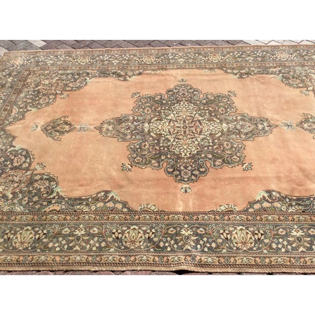 1940s Vintage Handmade Oushak Rug - 82 " X 123" For Sale - Image 5 of 10