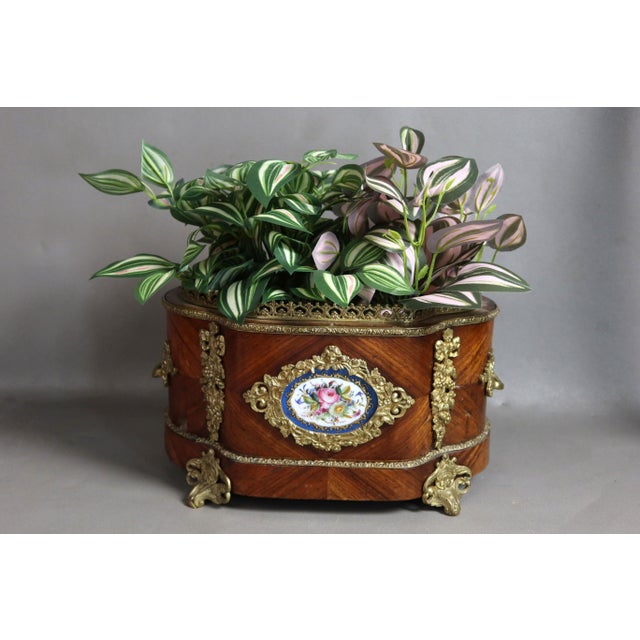 19th Century Jardinière in Wood and Gilt Bronze For Sale - Image 3 of 13