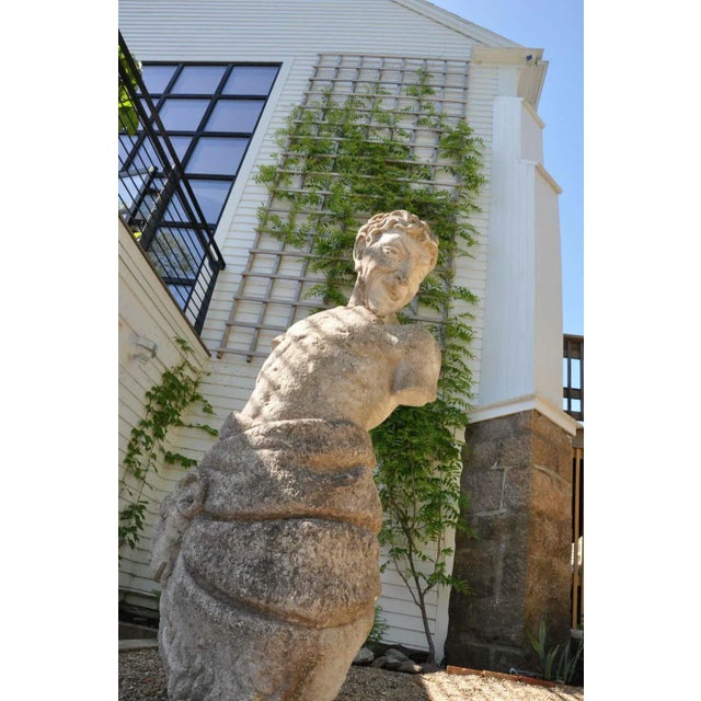 18th Century Baroque Sandstone Sculpture of Satyr Herm For Sale - Image 4 of 7