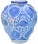 One-of-a-kind antique Moroccan ceramic vase meticulously handcrafted in an ornate curved silhouette, featuring an...