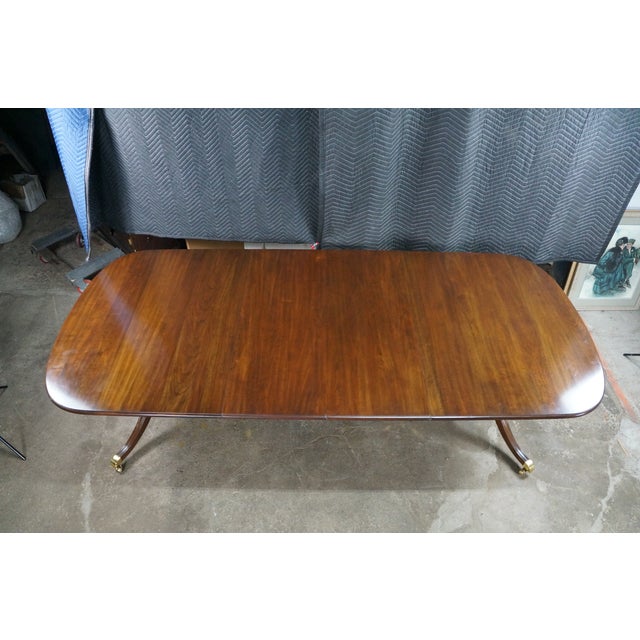 Vintage Harden Furniture Solid Cherry English Regency Duncan Phyfe Dining Table For Sale - Image 15 of 18