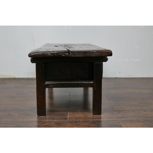Antique Spanish Oak Coffee Table with Two Carved Drawers, Circa 1800 For Sale - Image 11 of 12