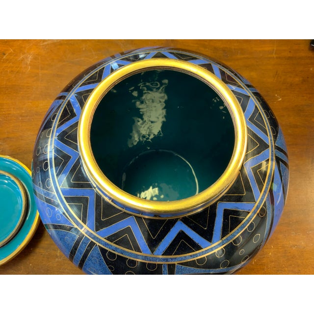 Art Deco 20th Century Cloisonne Vessel For Sale - Image 3 of 10