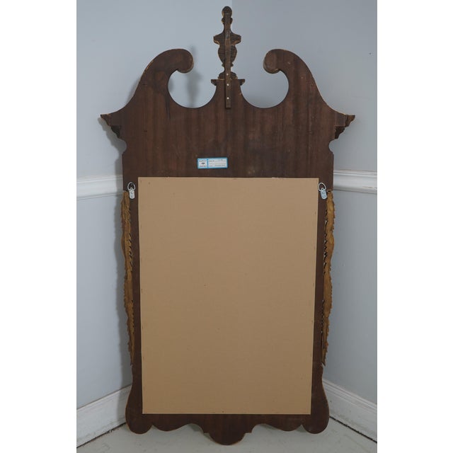 Georgian Style Mahogany Mirror W. Gold Highlights For Sale - Image 11 of 12