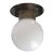 Urban Electric Co. Pipe Flushmount Glass Ceiling Light For Sale