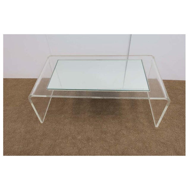 70s Modern Lucite Waterfall Coffee Table Chairish