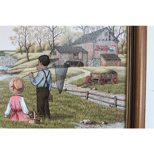 Late 20th Century Late 20th Century Serigraph " Kid Playing" For Sale - Image 5 of 7