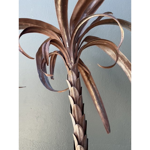 Silver Vintage Italian Silver Tole Palm Tree For Sale - Image 8 of 12