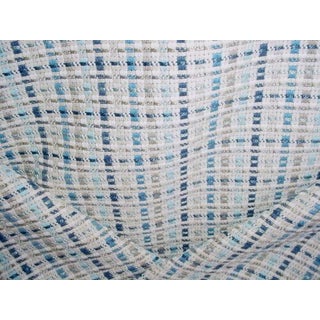 Brunschwig & Fils 8019121 Marollen Blue Basketweave Upholstery Fabric - 1-1/2 Yards For Sale
