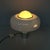 Guzzini Italian Space Age White Metal and Acrylic Glass Brumbury Table Lamp attributed to Luigi Massoni for Guzzini, 1970s For Sale - Image 4 of 17