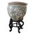 Chinese Fish Bowl Planter Monumental Pot, Ebony Stand - Porch, Patio, Sunroom, Decor Centerpiece For Sale