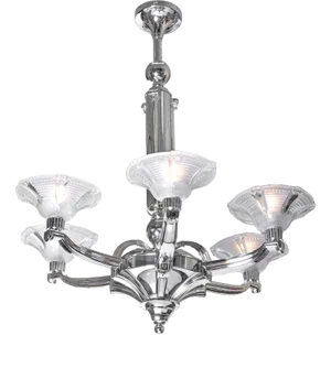 Chandelier from Genet & Michton, 1920s
