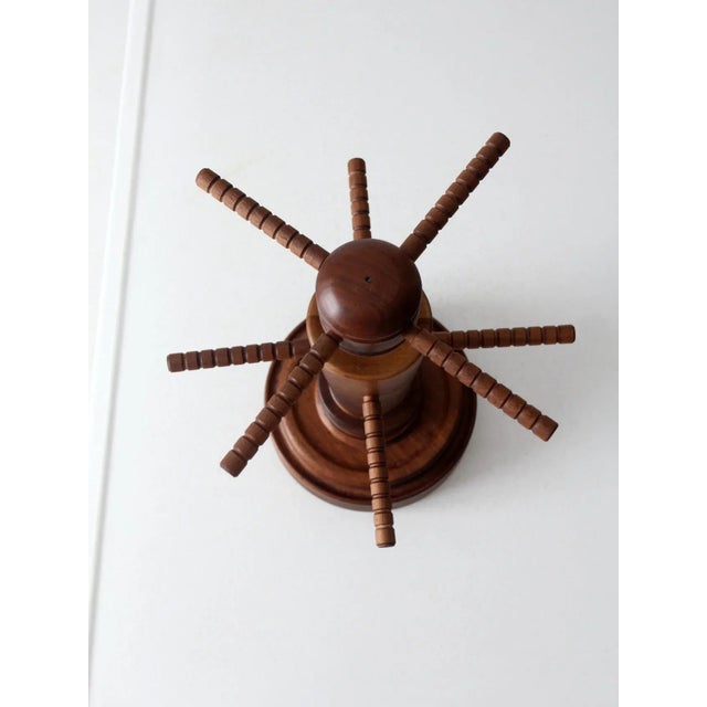 Brown Antique Wood Display Stand For Sale - Image 8 of 12