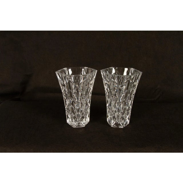 Bohemian Lead Crystal Vases, 1940s, Set of 10 For Sale - Image 6 of 13