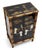Vintage Black Lacquer & Faux Bamboo Chinoiserie Narrow Accent Cabinet With Mother-of-Pearl Inlay For Sale - Image 10 of 10